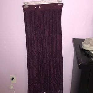 Deep plumb maxi skirt!